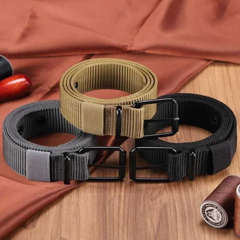 New canvas belt for mens tactical belt sales mens outdoor sports simple and practical woven nylon canvas jeans womens waist belt W250326