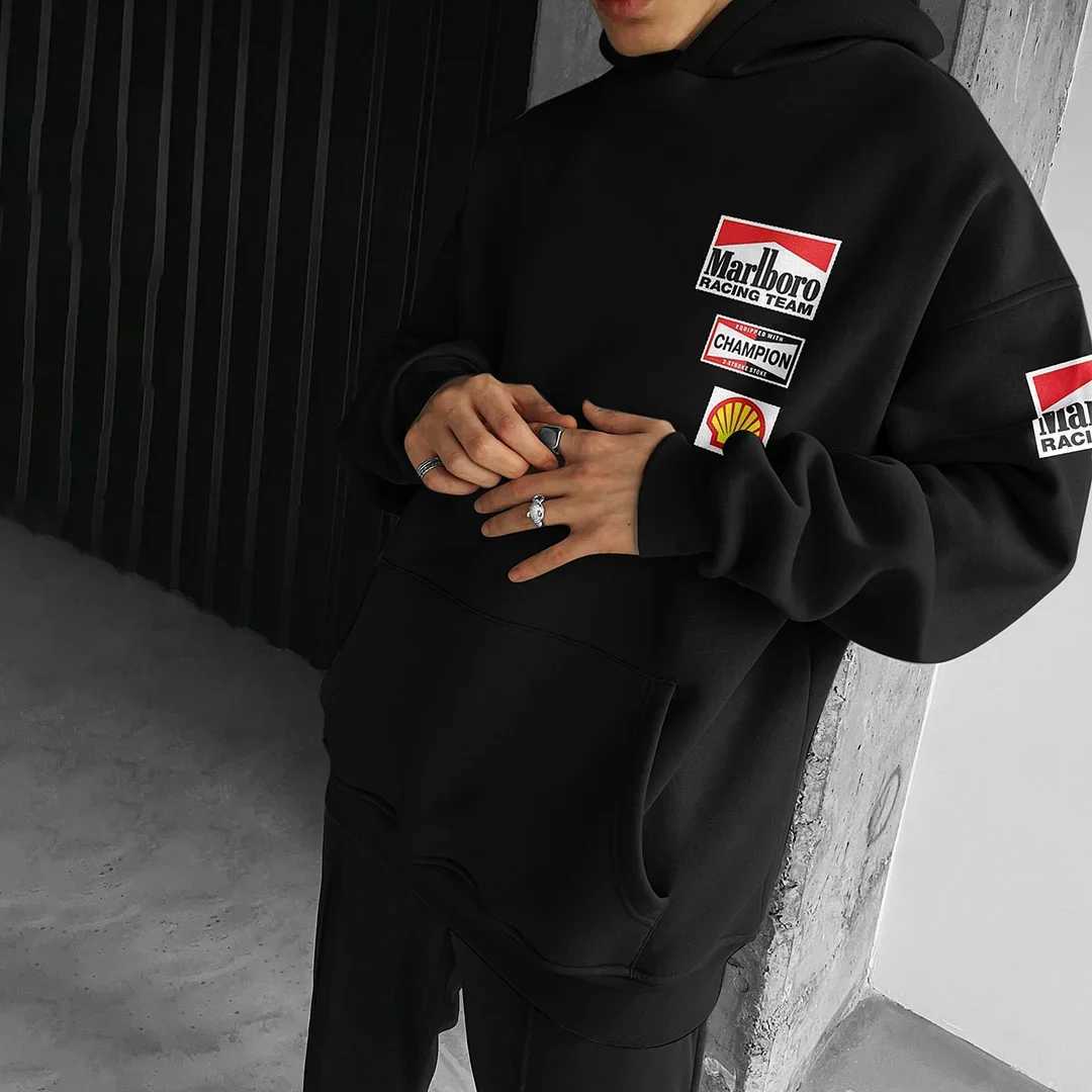 The most familiar unique printed autumn and winter party with Wanbao Road playing high-end style hooded sweatshirt X250125