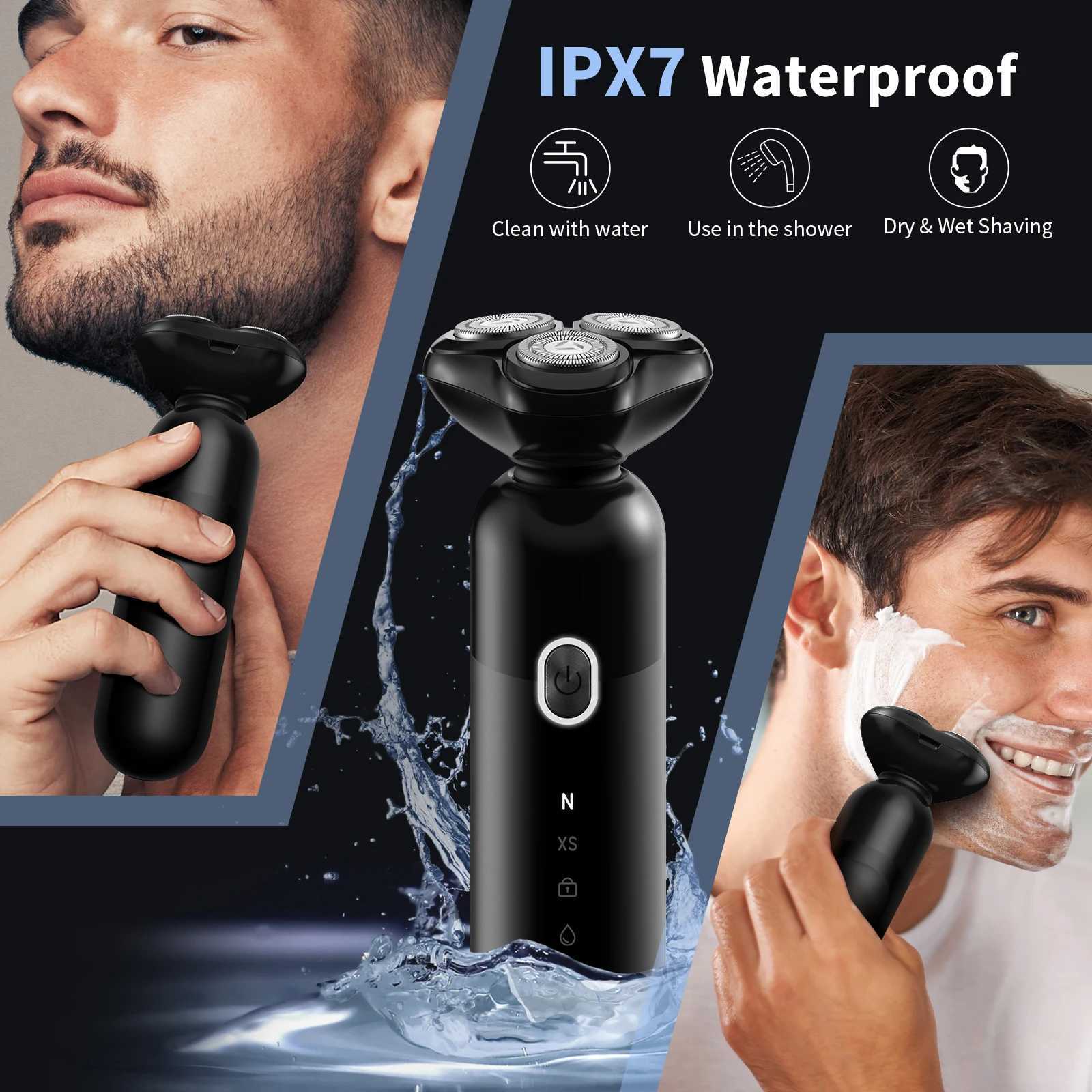 Sejoy Mens Electric Shaver 4d Magnetic Floating Cutter Head Ipx7 Waterproof Men Electric Razor For Home Travel Electric ShaverW250117