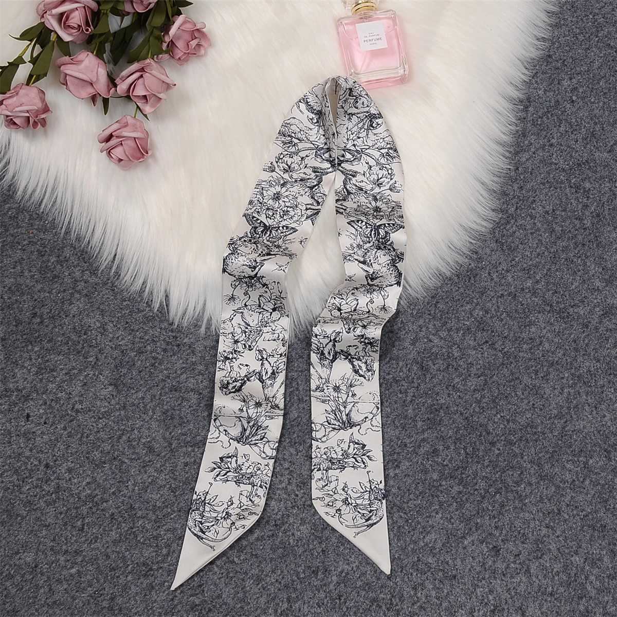 Tarot Constellation % Twill Silk Scarf Women Brand Scarf Skinny Bag Scarves Design Wrist Towel Foulard Neckerchief Headband W250118