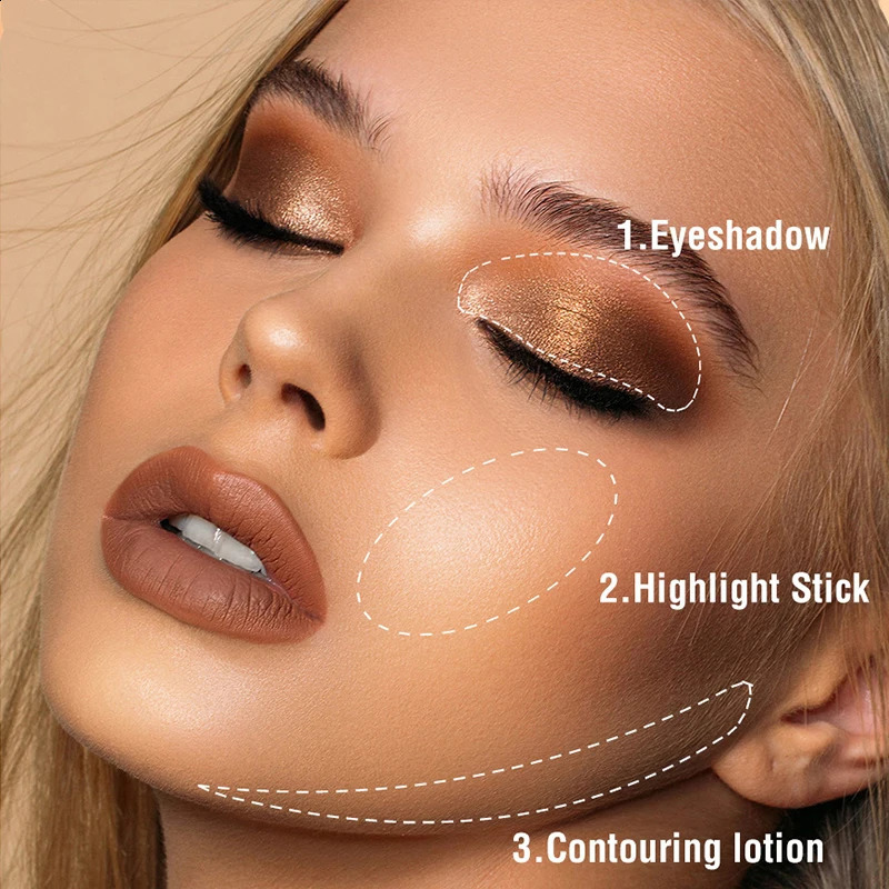 8PCS Neutral and Brown Metallic Eyeshadow Stick Pencil Crayon Set - Long-Lasting Pro Waterproof Satin Finish16 Vibrant Colors 250122