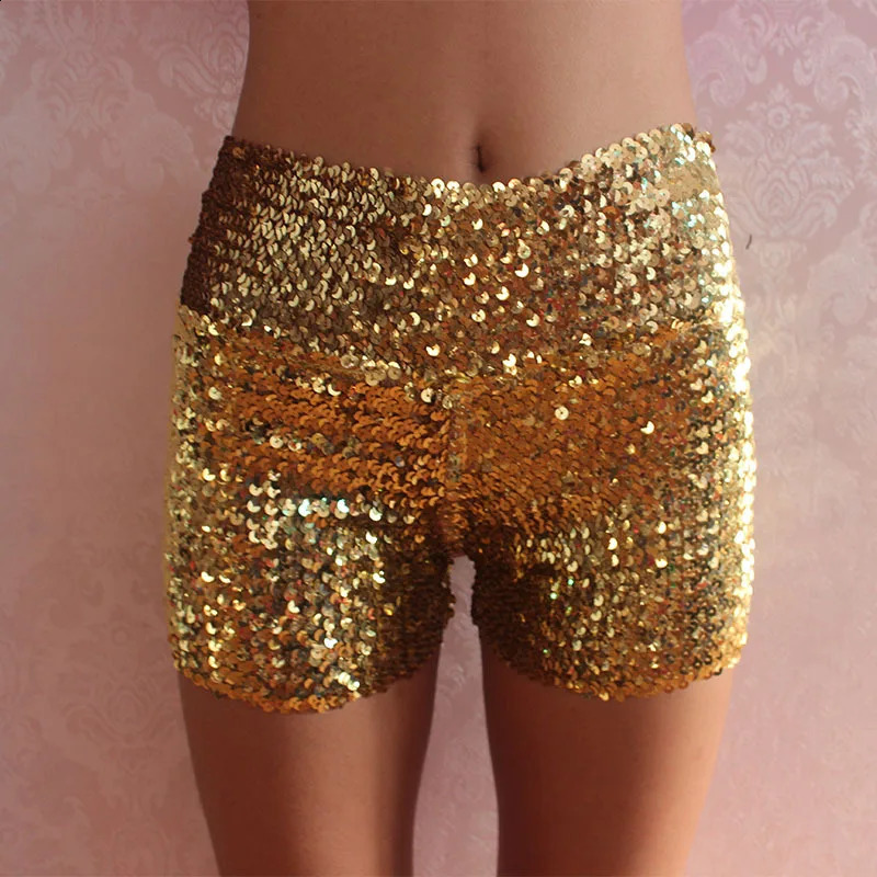 Festival Rave Outfit Shiny Sequins Women Shorts Hight Waist Sexy Clubwear Party Chic Fashion Pants Stage Performance Clothing 250122