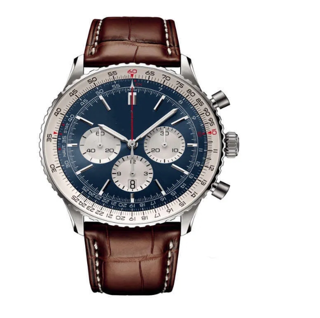 Breigtling BR Watch Quartz Luxury Designer Automatic Quartz Trade Men's 6-Pin Second Running Stainless Steel Quartz Manufacturer Auto 6 Hands Watches Gifts