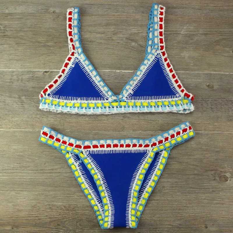 Sexy Bikinis Summer Women Swimsuit Hand Crocheted Bikini Set Swimwear Beach Bathing Suit Biquini Female MonokiniXJ250117