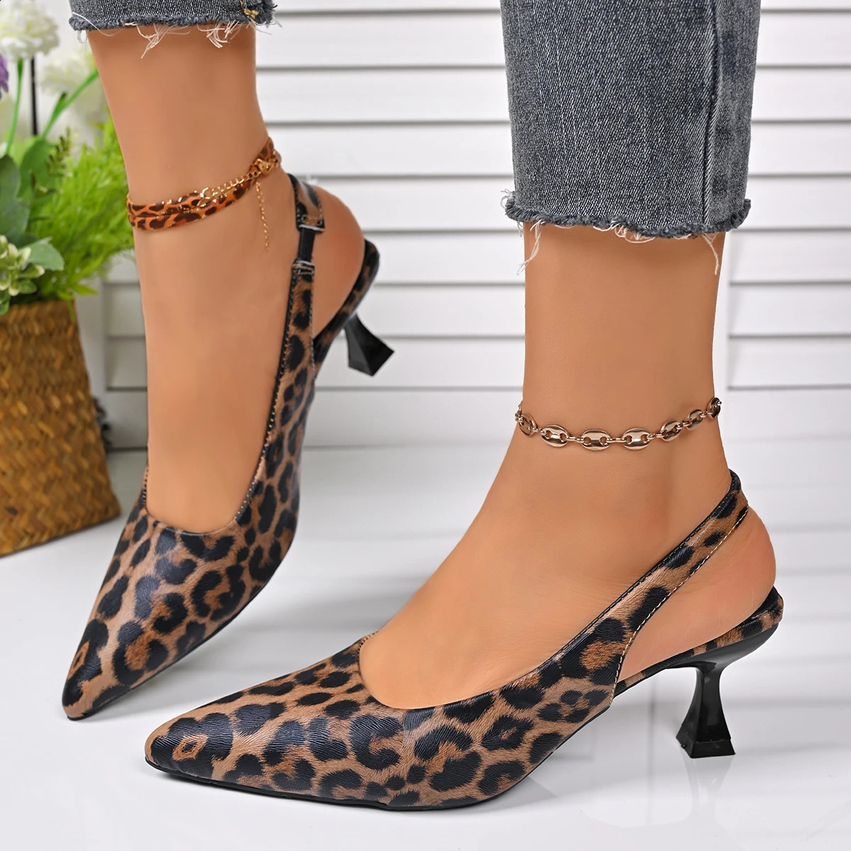 Women High Heels Sandals Summer Sexy Pointed Toe Simple Solid Color Outdoor Casual Party Dress Shoes 250117BJ - view 5