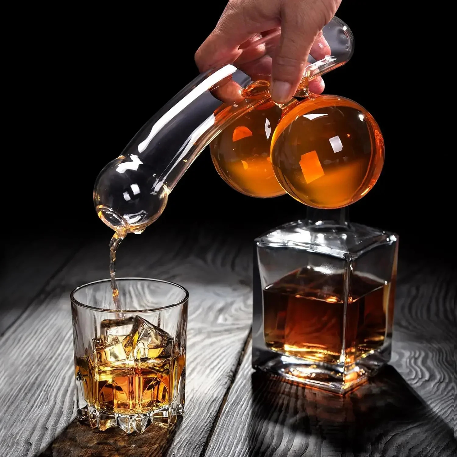 Cannon Whiskey decanter borosilicate glass container Table decoration red wine dispenser Bar accessories 250107