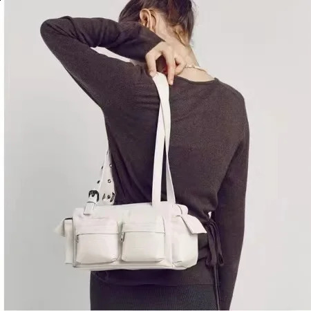 Samoondoh Korean retro fashion autumn and winter Melard large capacity handbag shoulder bag samoondoh briefcase 250120