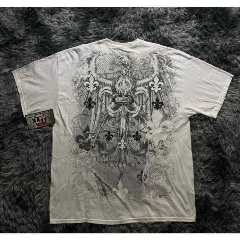 Retro fashion printed round neck short sleeved Y2K Gothic rock clothing couple global sports T-shirt personalized top W250117