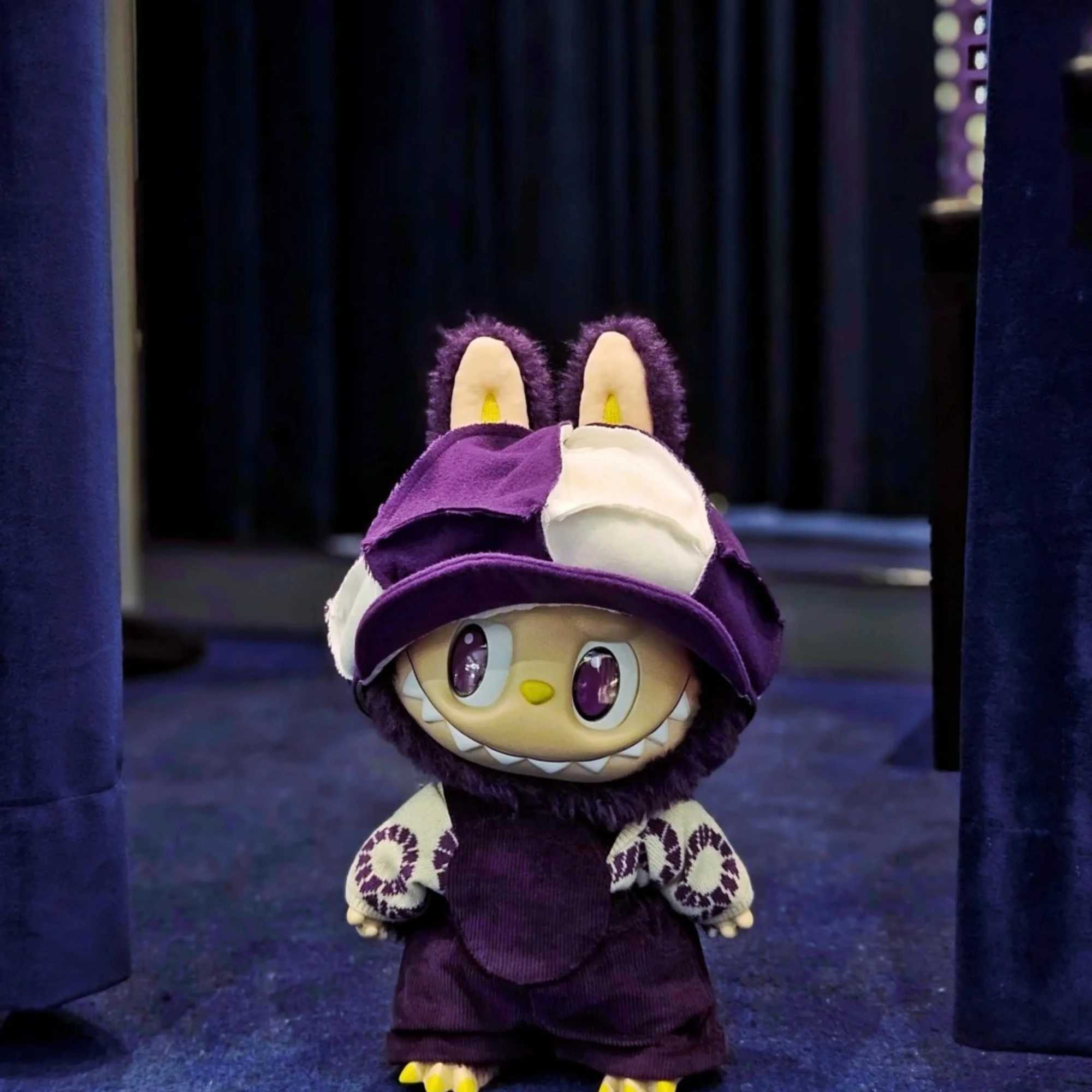 Labubu 40cm High Quality Animation Purple Sweater Monster Fashion Large Proportion Doll Desktop Mystery Box Childrens Toys Gift W250116