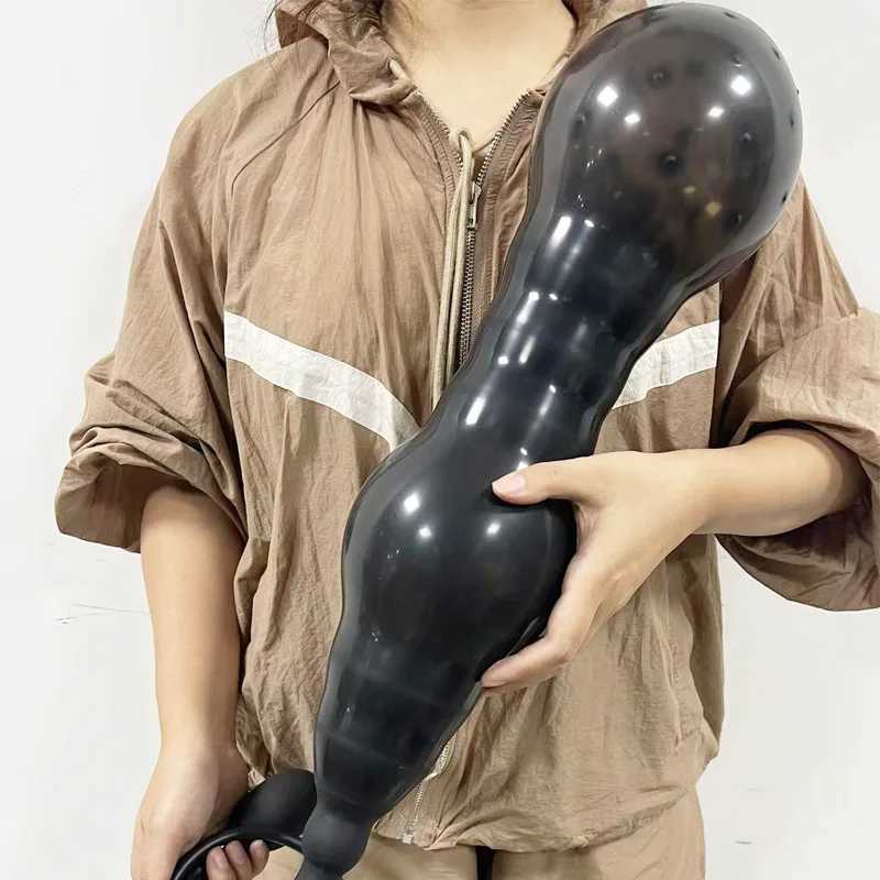 Folding Inflatable Anal Plug Super Huge BDSM Inflate Buttplug Expandable Dildo Pump Anal Dilator For Women/Men Vaginal Anal ToysXJ250121
