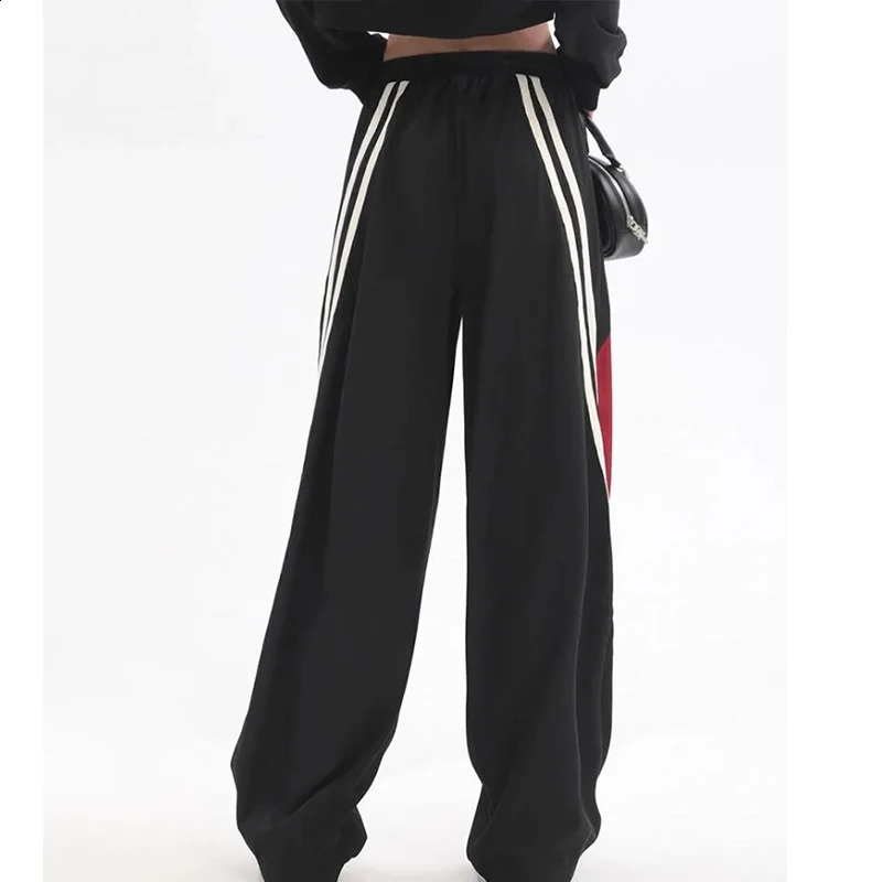 Women Oversized Sports Wide Leg Pants Hip Hop Sweatpants Casual Joggers Fashion Streetwear Y2k High Waist Baggy Trousers