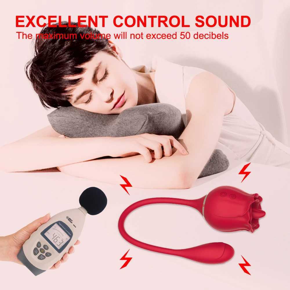 Rose Vibrator Female Tongue Licking Nipple Stimulator Sucking Clitoris Vagina Massager Vibrating Egg Dildo Sex Toys for Women W250117