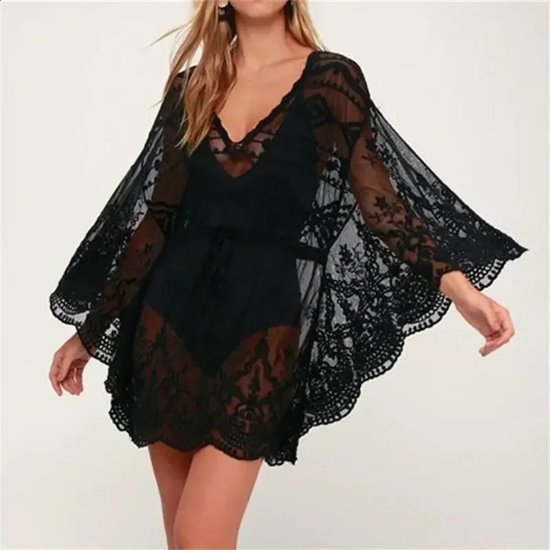 Lace Beach Pareo Beachwear Swim Suit Cover Up Playa Tunics for Tunic Swimwear Women 250120