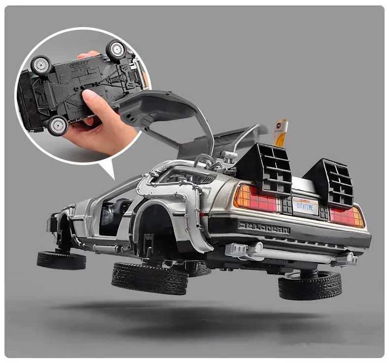 WELLY 1 24 Back To The Future Time Machine Diecast Alloy Model Car DMC-12 Delorean Metal Toy Car Gift Collection Car Model X250125