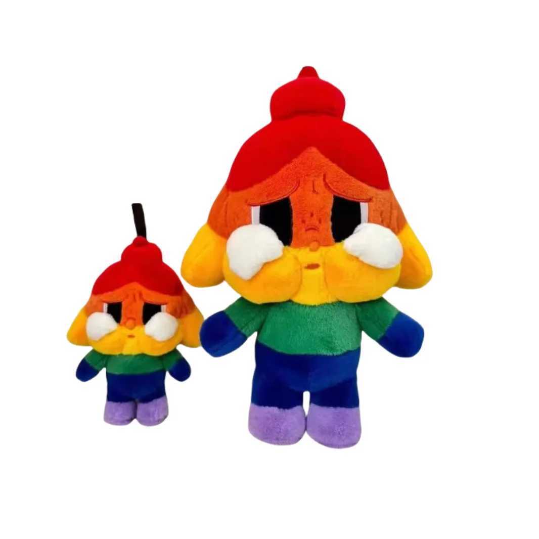 2024 New POP Rain Bow Cry Baby Plush Doll Backpack Pendant Keychain Doodle Girl DollXJ250116