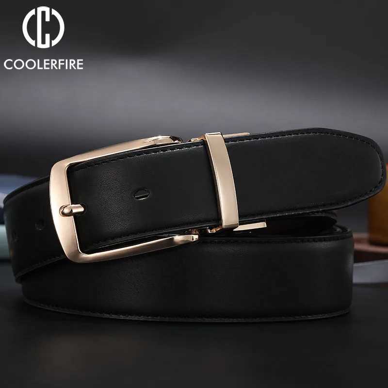 Men Reversible Dress Belts Casual High Quality Belt Genuine Leather Belt Male Vintage Luxury Coolerfire HQ108 W250120