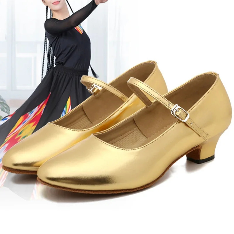 Dance Shoes Womens Soft Bottom Adult Four Seasons Mid-heel Pumps Teachers Practice Shoes Sailors Social Dancing Sandals 250122