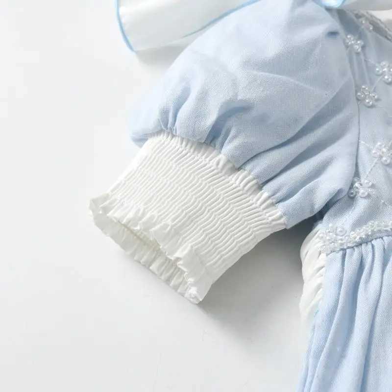 Clibeso 2024 Baby Girl Baptism Dresses Kids Spanish Lace Bow Dress Children Luxury Birthday Clothing Girls Boutique Clothes X250125