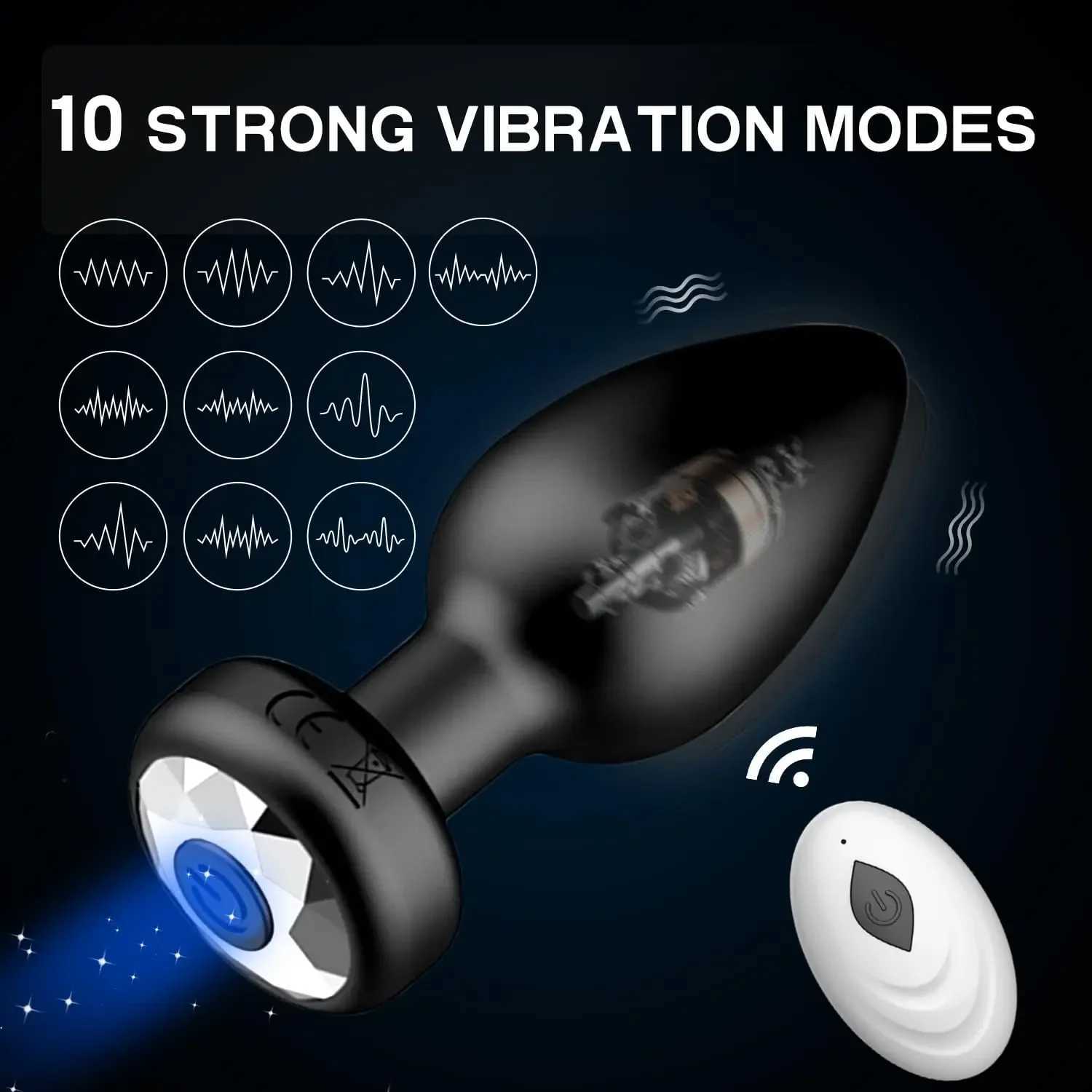 APP Wireless Control Anal Vibrator Butt Plug Men Prostate Massager Stimulator Female Masturbator Adult Sex Toys for Women Gay 18 W250117