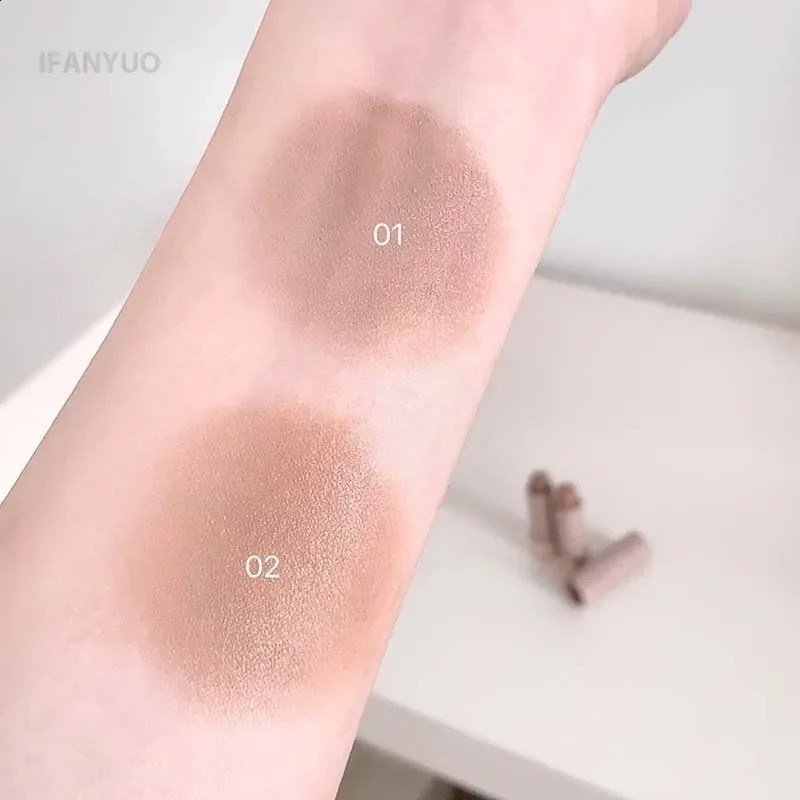 Gray Brown Bronzer Contouring Stick Waterproof Cream Texture Moisturizing Shadow Contouring Pen Face Concealer Cosmetics Makeup 250108