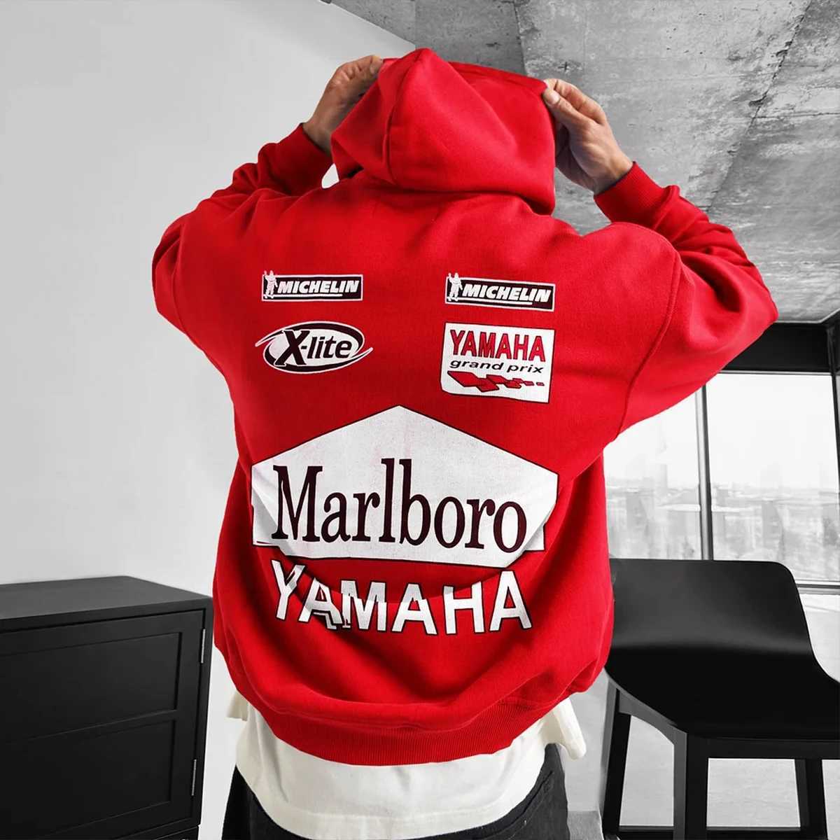 The most familiar unique printed autumn and winter party with Wanbao Road playing high-end style hooded sweatshirt X250125