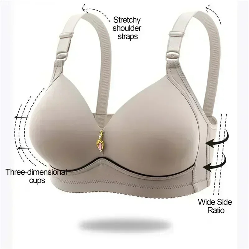Sports Bra Bralette Sexy Large Size No Steel Ring Lingerie Push Up Breathable Womens Underwear Thin Cup Glossy 250122