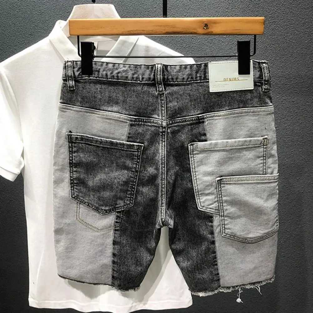 Men Street Style Shorts Multi-pocket Men Shorts Summer Mens Denim Shorts with Multiple Pockets Baggy Ripped Jeans for Wear W250319