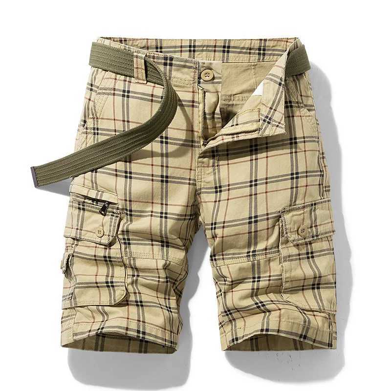 Cargo Shorts Men Spring Summer Breeches Cotton Bermuda Camouflage Denim Casual Multi-Pocket Pants Clothing Mens Cargo Short W250319