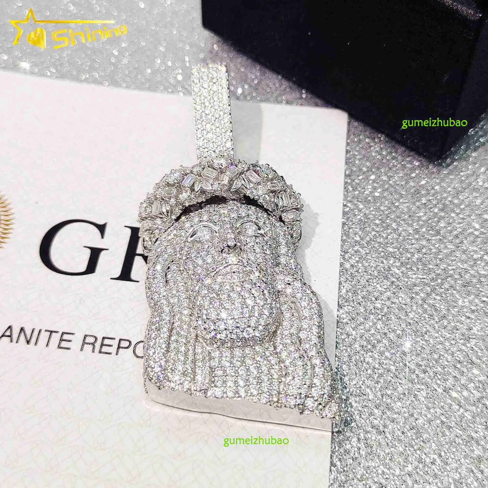 Pass Dia Tester FL Moissanite Hip Hop Jewelry S Jesus Pendant