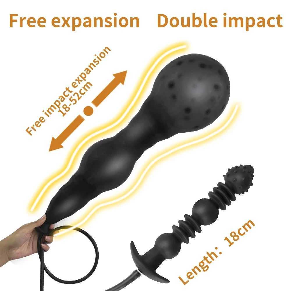 Folding Inflatable Anal Plug Super Huge BDSM Inflate Buttplug Expandable Dildo Pump Anal Dilator For Women/Men Vaginal Anal ToysXJ250121