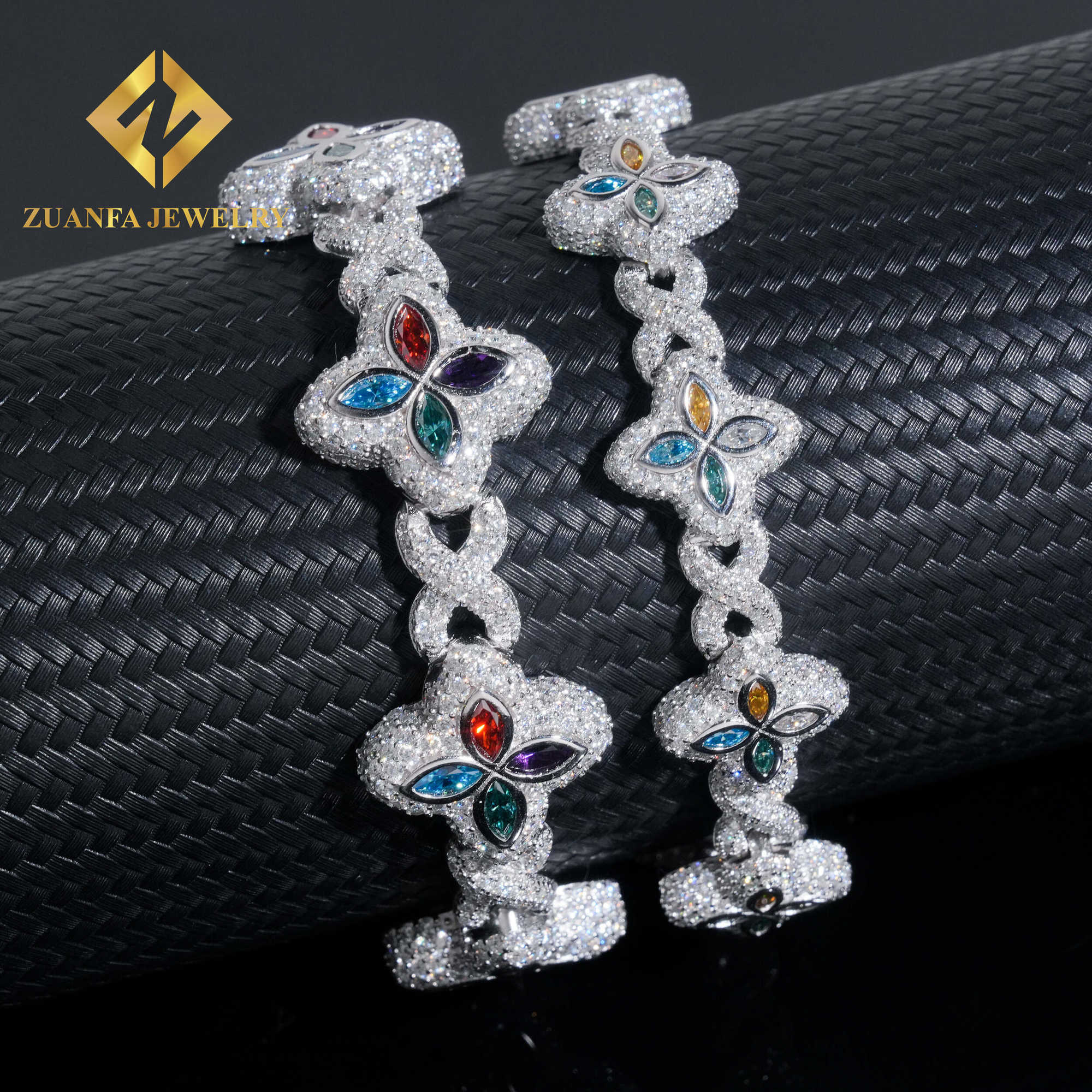 Luxury Hot Sale VVS Iced Out Moissanite Pass Diamond Test 925 Silver Gold Plated Hip Hop Cuban Link Chain Necklace Fine Jewelry