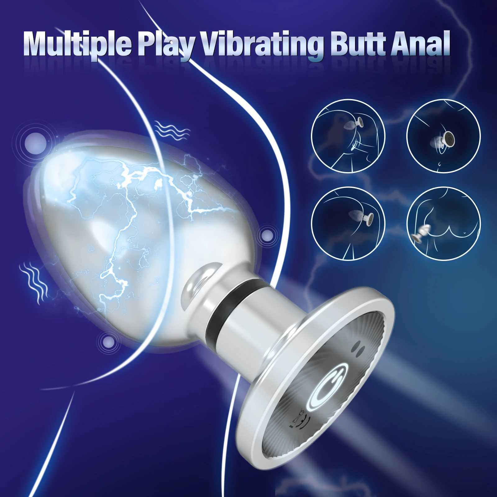 Electroshock Anal Vibrator Microcurrent Stimulation Remote Vibrating Butt Plug Prostate Massager Adult Women Men Anal Sex ToysXJ250121