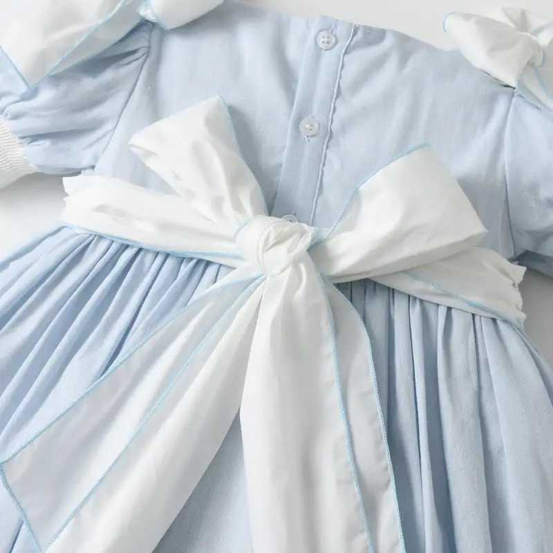Clibeso 2024 Baby Girl Baptism Dresses Kids Spanish Lace Bow Dress Children Luxury Birthday Clothing Girls Boutique Clothes X250125