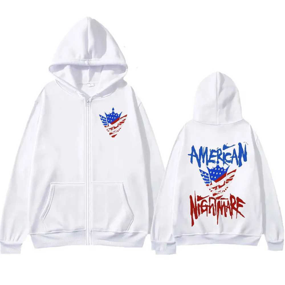 Cody Rhodes American Nightmare Zipper Hoodie Mens Harajuku Hip Hop Retro Jacket Sweater Casual Wool Zipper Hoodie X250125