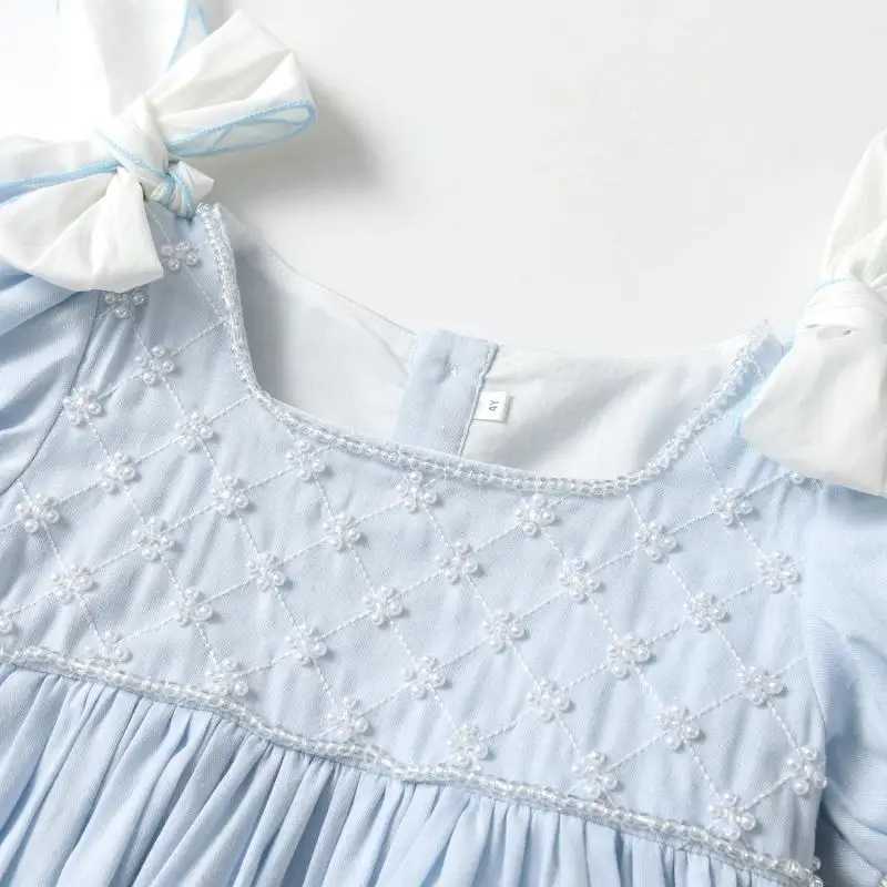 Clibeso 2024 Baby Girl Baptism Dresses Kids Spanish Lace Bow Dress Children Luxury Birthday Clothing Girls Boutique Clothes X250125