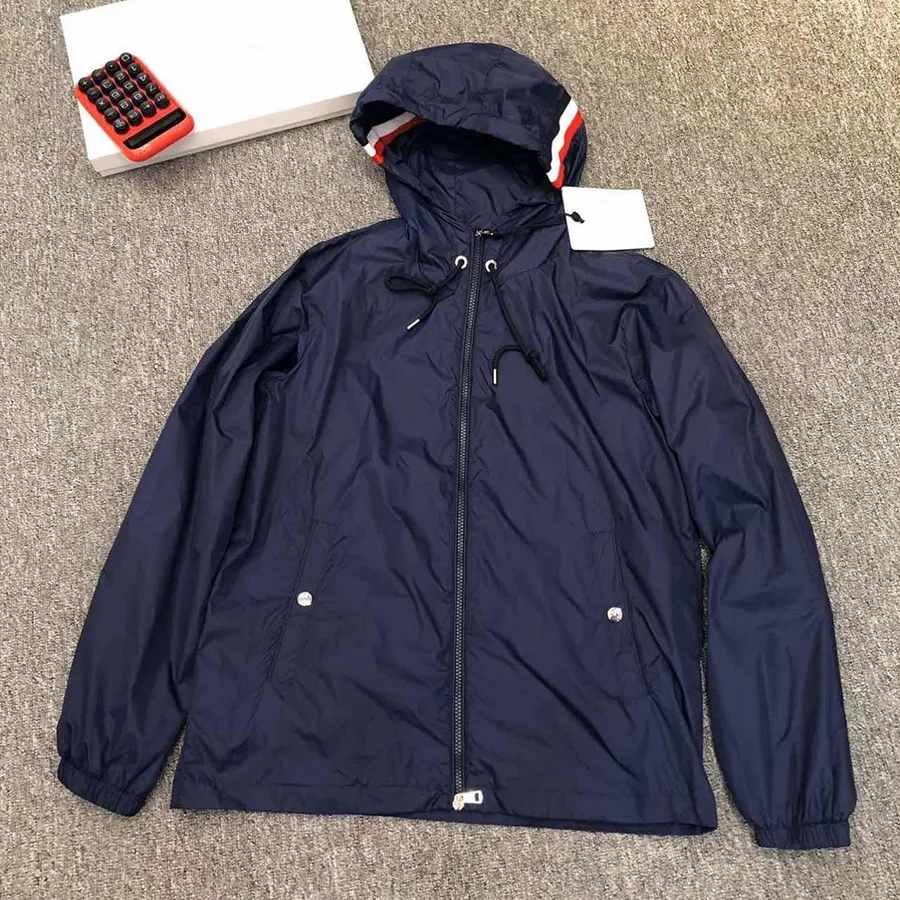 Designer Jacket Spring Autumn Windbreaker Have NFC Scan Jacket Zipper Colorful Fashion Hooded Mens Raincoat Outerwear High Quality Slim Stylist Coat 0745