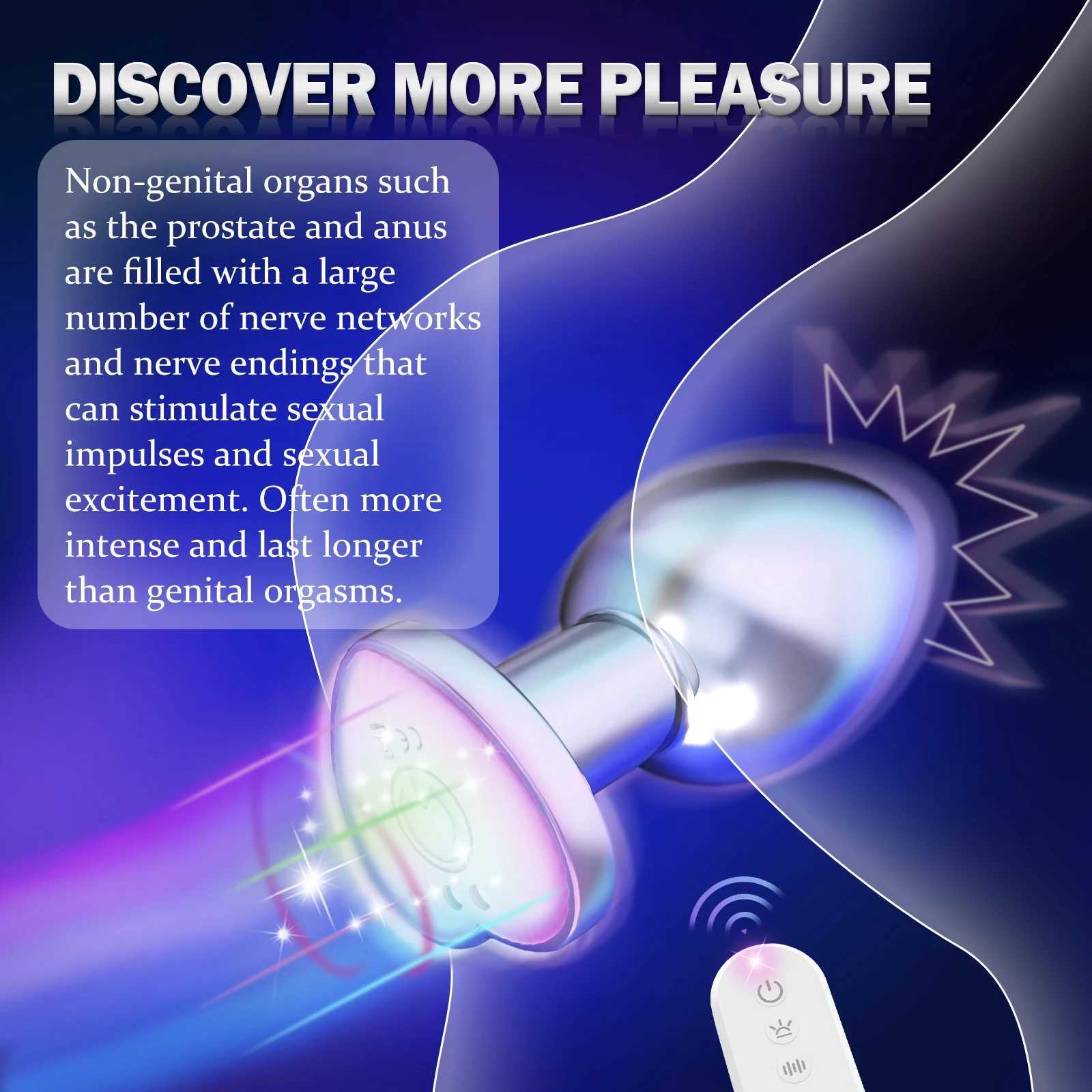 Glowing Vibrating Anal Plug RGB Light APP Control Anal Vibrator Bright Metal Butt Plug Bluetooth Vibration Dildo Adult Sex ToysXJ250121