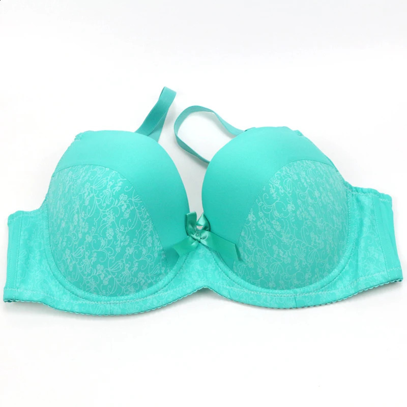 4090 4295 44100 DEF cup largesized push up womens daily underwear floral print bow bra sexy 250122