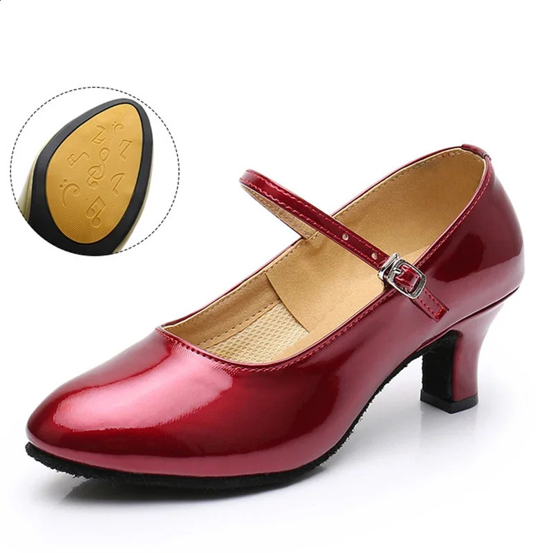 Dance Shoes Womens Soft Bottom Adult Four Seasons Mid-heel Pumps Teachers Practice Shoes Sailors Social Dancing Sandals 250122