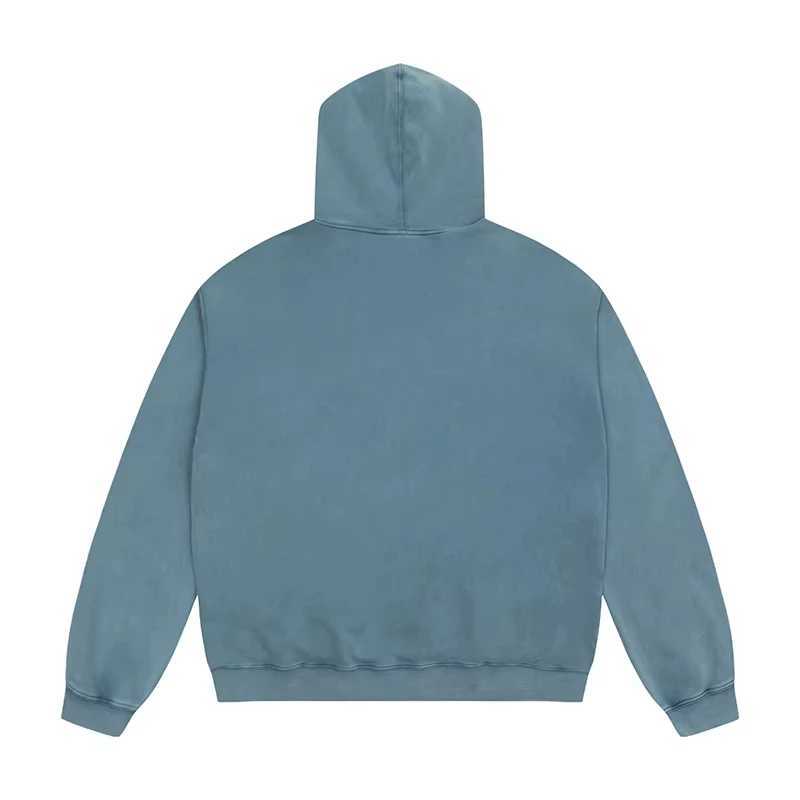2024 Autumn Winter High Quality Oversized Hoodie Men Women Vintage Washed Black Blue Saint Tears Pullovers Graphics Print Hooded X250125