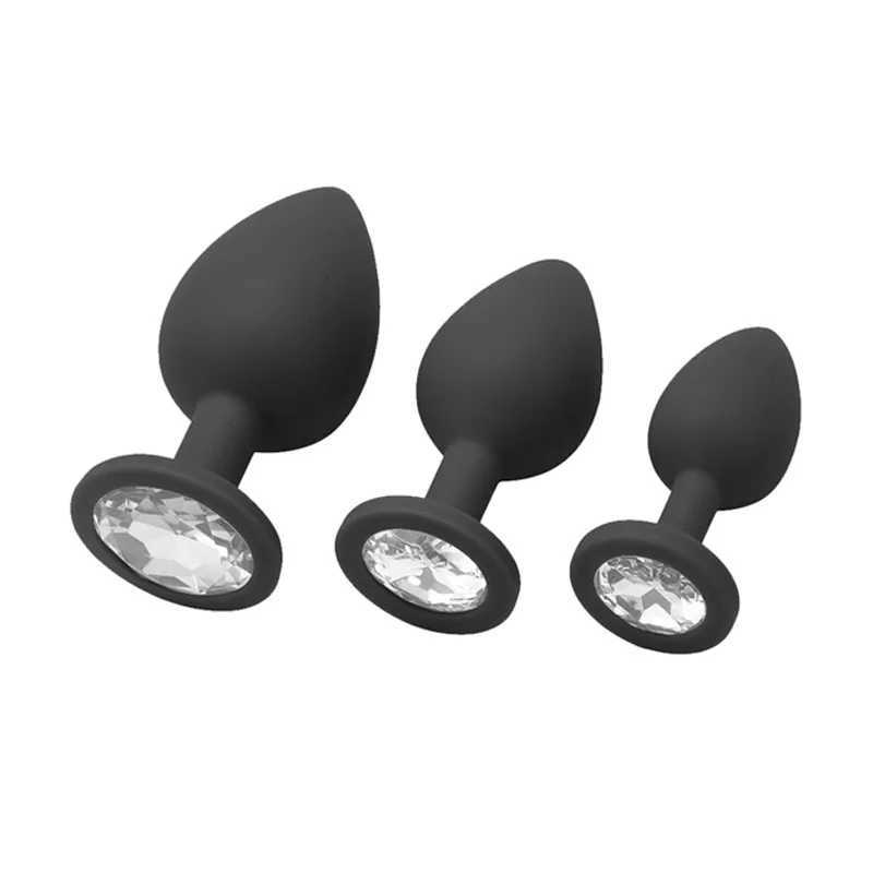 S/M/L New Anal Toy Plug Butt Women/Men Soft Silicone Round Shaped Erotic Bullet Anal Plug Bullet Gay Sex Toys for Adults ToysXJ250121