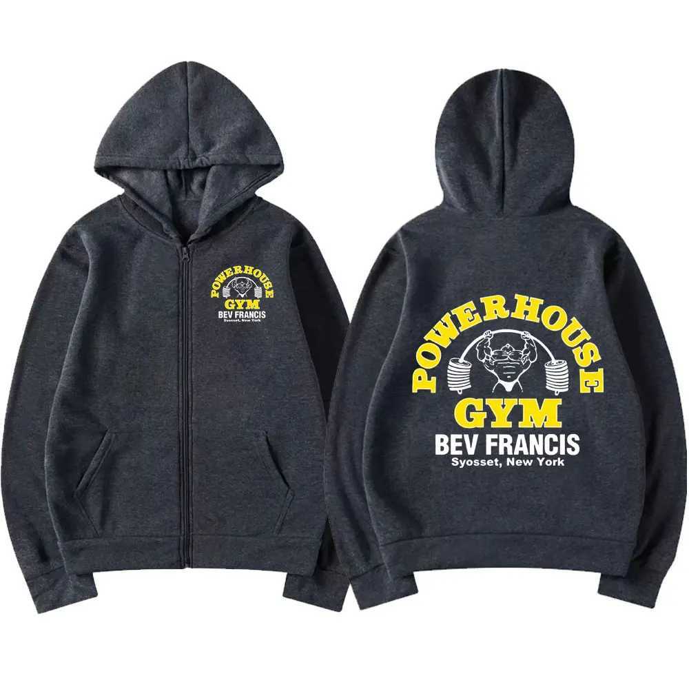 Gym Zipper Hoodie Mens Women Fashion GoTHic Geek Fitness Zip Up JaCKet Hoodies Sweatshirts Oversized Streetwear X250125