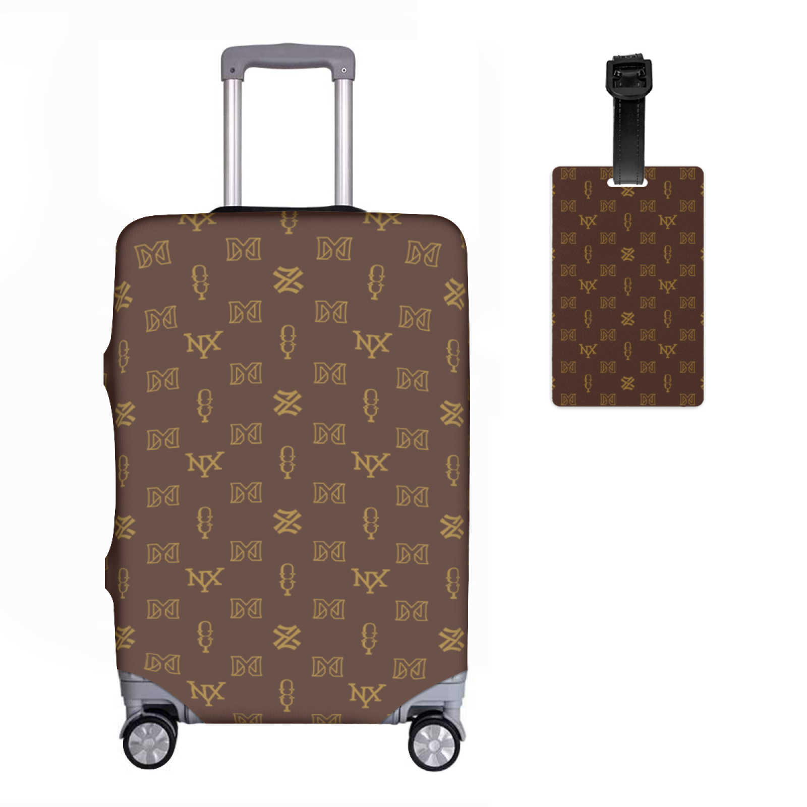 NXY Chic Luggage Cover And Luggage Tag Suits Designer Women Men Suitcase Protective Cover Dust Covers Classic Travel Accessories Supplies 250124