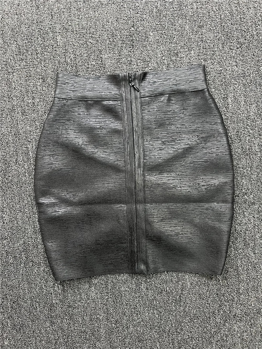 40CM Mini Short Elastic Bronzing Bandage Skirt Women Sexy Bodycon Asymmetric Pencil Skirts High Street Going Out Club Party 250117