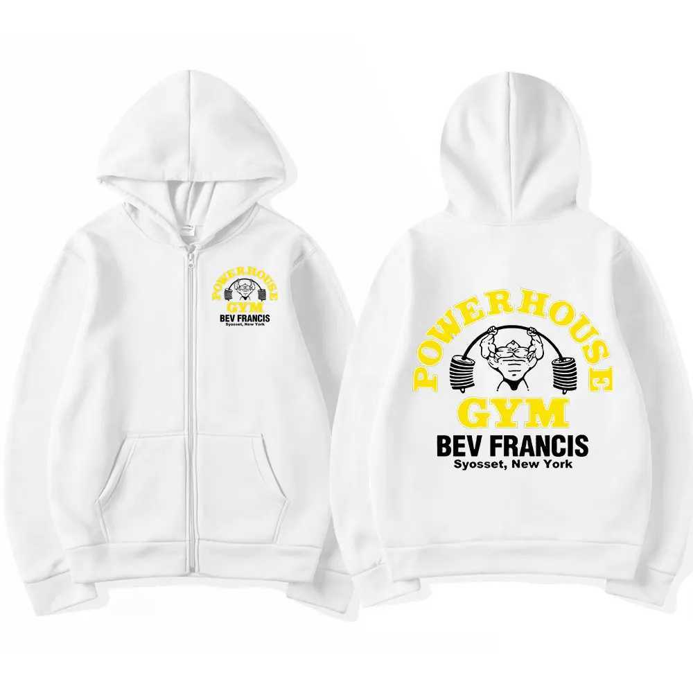Gym Zipper Hoodie Mens Women Fashion GoTHic Geek Fitness Zip Up JaCKet Hoodies Sweatshirts Oversized Streetwear X250125