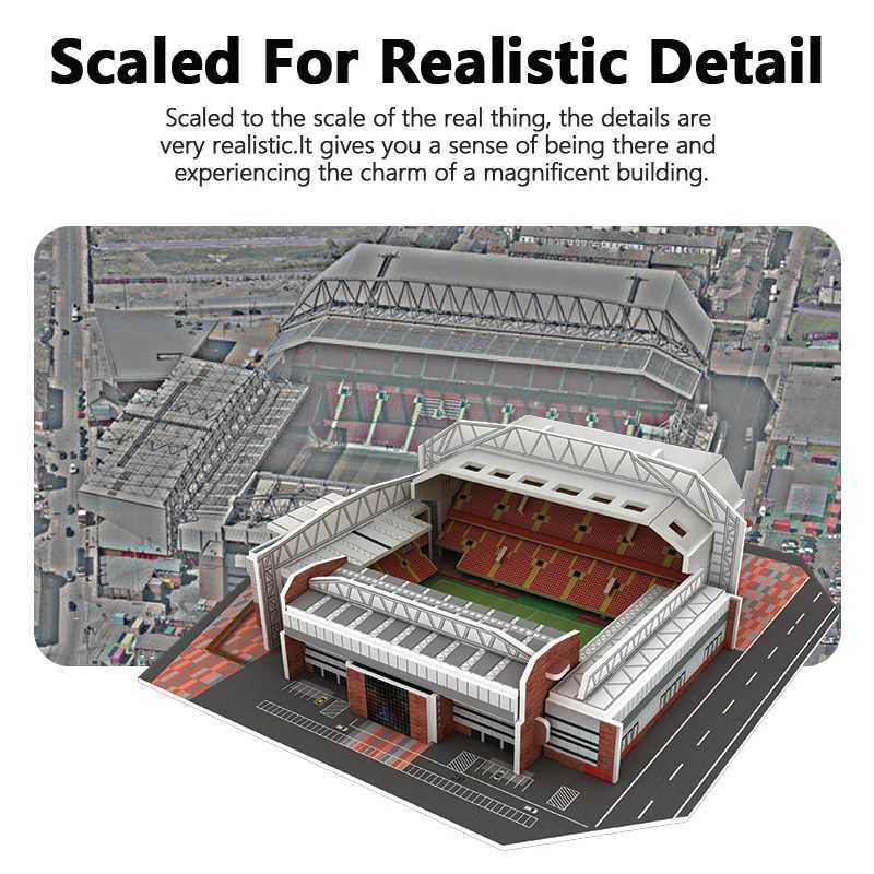 Creative DIY 3D Paper Puzzle Football Field Stadium Assembled Model Educational Toys Jigsaw Puzzle For Kids Fans Gifts W250117