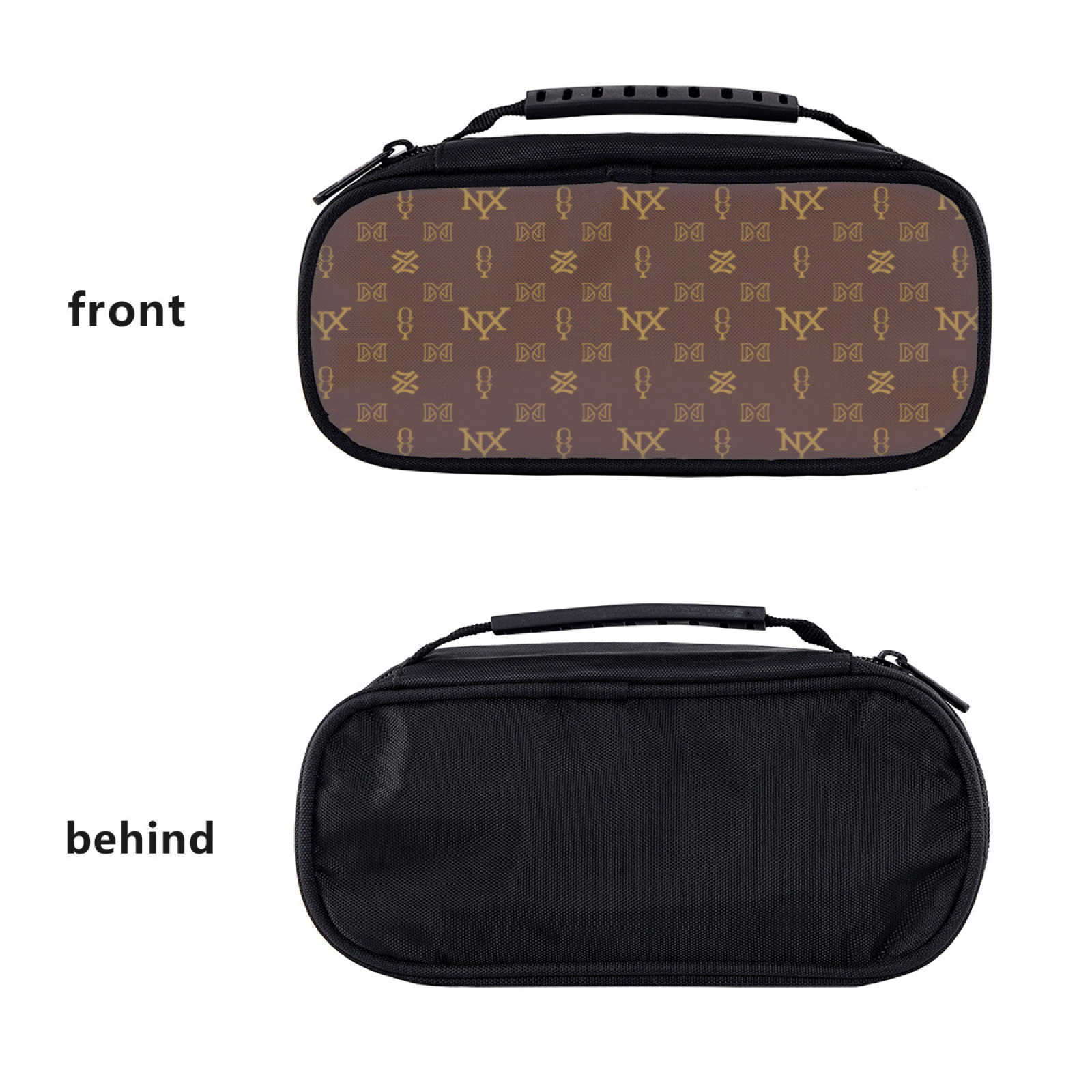 NXY Zipper Large Brown Cosmetic Bag Designer Makeup Bag For Women Travel Make Up Toiletry Bag Washing Pouch Plush Pen Pouch