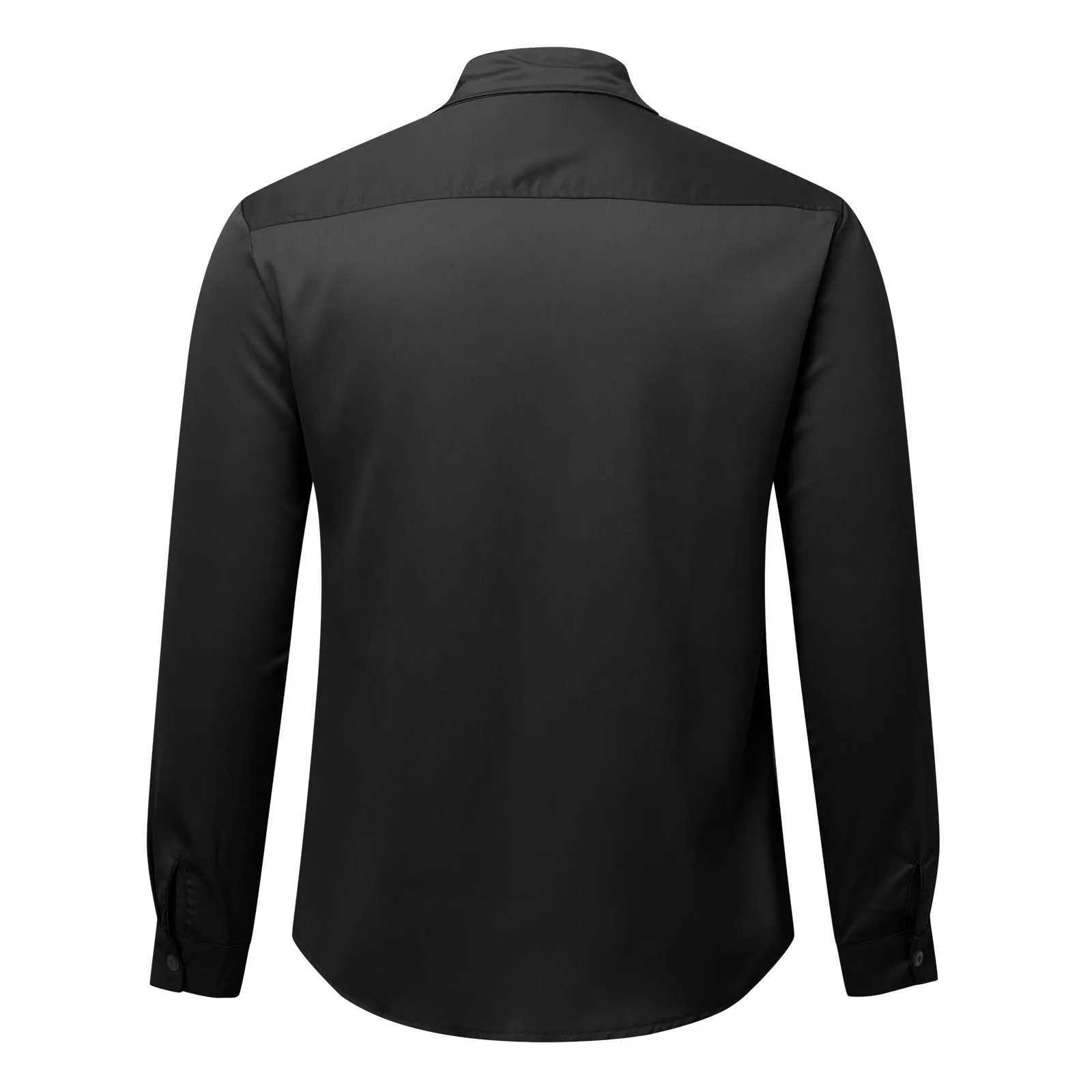 Satin Silk Men Dress Shirts Wrinkle Formal Wedding Prom Long Sleeve Slim Fit Button Down Shirt Top Social Handsome Shirt MensXJ250121