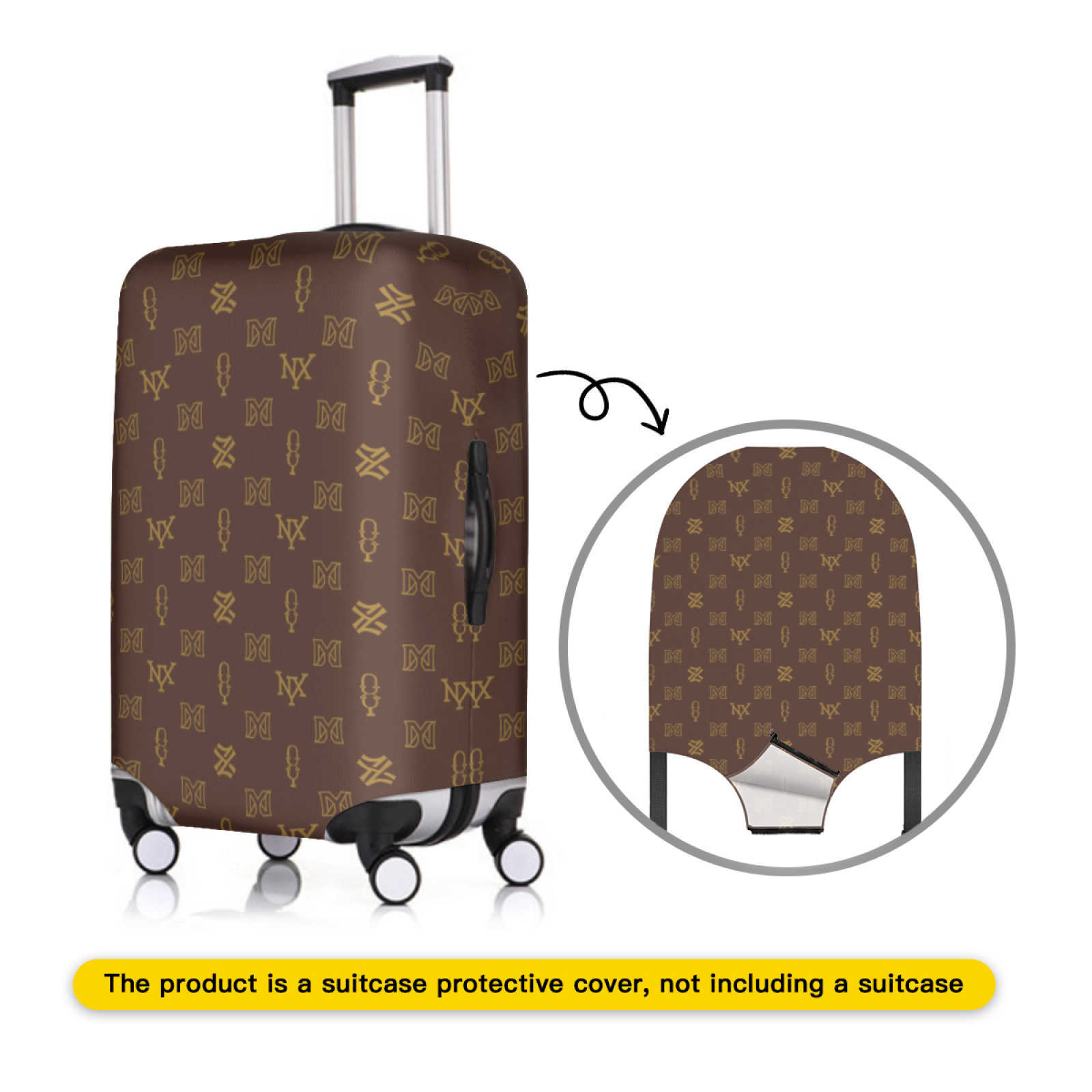 NXY Classic Travel Luggage Cover Women Men Luxury Designer Dust Cover Protector Thickened Suitcase Covers Suitable 19-32 Inch 250424