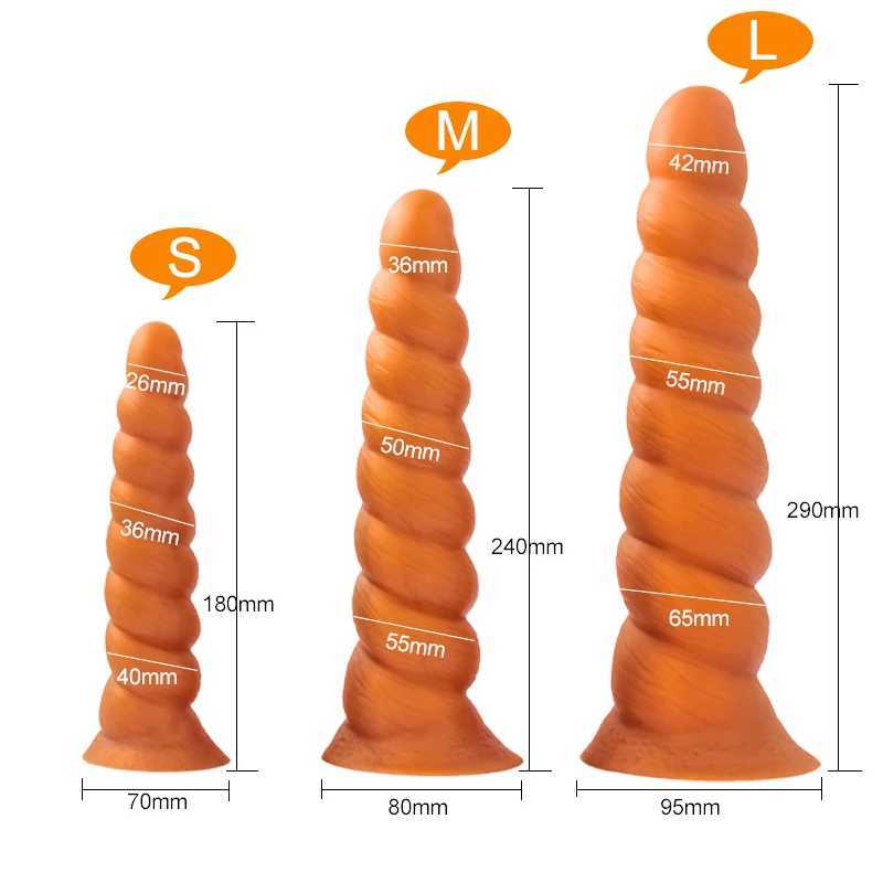 Spiral Tapere Anal Plug Thread Buttplug Prostate Orgasm Anal Vagina G Spot Adult Sex Toys Erotic Product For Women/Man GayXJ250121